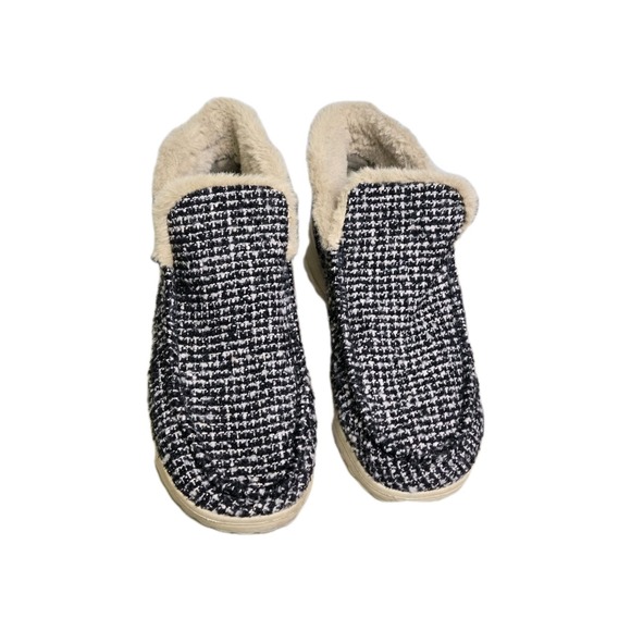 Hey Dude Shoes - Womens Hey Dude Denny Tan Black Lined Shoes Ankle Boots Size 11